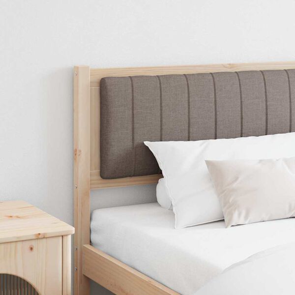 vidaXL Тапицирана табла с таблото Кафяво 200 cm Солидно борово дърво