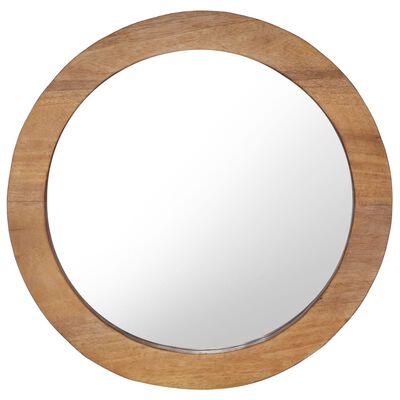 vidaXL Стенно огледало, 60 см, тик, кръгло