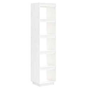 vidaXL Библиотека/разделител за стая, бяла, 40x35x167 см, бор масив