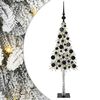 vidaXL Коледно дърво с 150 LED светодиода Бяло 120 cm ПЕ и стомана