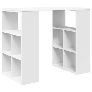 vidaXL Бюро Бяло Инженерна дървесина 90 x 50 x 75 см