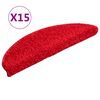 vidaXL Изтривалки за стълби, 15 бр., 56x17x3 см, червени, полукръгли