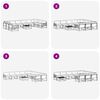 vidaXL Комплект дивани за открито 11 pcs Натурален и Крема