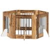 vidaXL Врата за кучета с поставки 6 pcs Старо дърво 60 x 60 cm