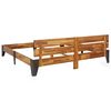 vidaXL Рамка за легло, акация масив с матиран финиш, 180х200 см