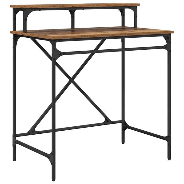 vidaXL Бюро Старо дърво 80 x 50 x 90 cm Инженерно дърво