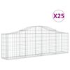 vidaXL Габионни кошници арка 25 бр 200x30x60/80 см поцинковано желязо