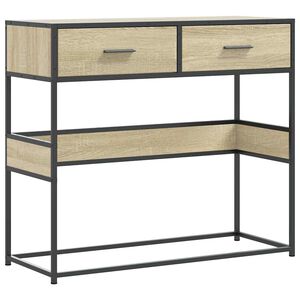 vidaXL Конзолна маса, дъб сонома, 90x35x80 см, инженерно дърво