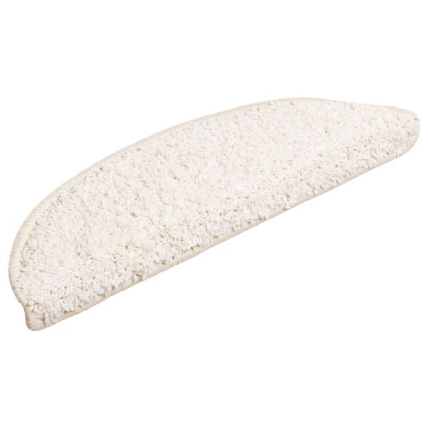 vidaXL Изтривалки за стълби, 10 бр., 56x17x3 см, бели, полукръгли