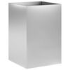 vidaXL Градинска саксия Сребристо 50 x 50 x 75 cm Поцинкована стомана