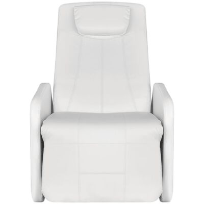 vidaXL Масажен стол, бял, изкуствена кожа