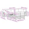 vidaXL Комплекти дивани 9 pcs Натурален и Крема Солидно акациево дърво