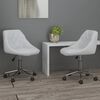 vidaXL Въртящи се трапезни столове, 2 бр, бели, изкуствена кожа