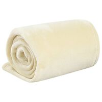 vidaXL Одеяло, кремаво, 130x170 см, полиестер