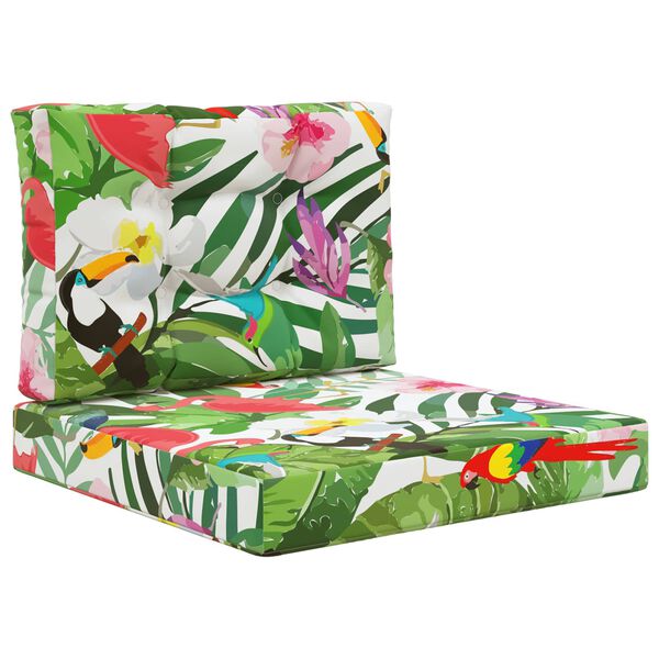 vidaXL Възглавница за диван на открито 2 pcs цветно Полиестер