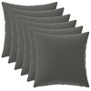 vidaXL Калъфка за възглавница 6 pcs HEERLEN Антрацит 40 x 40 cm