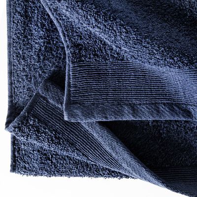 vidaXL Комплект от 12 хавлиени кърпи, памук, 450 г/м2, тъмносин