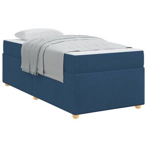 vidaXL Рамка за легло с матрак Синьо 80 x 200 cm текстил