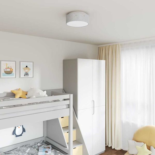 vidaXL Таванна лампа с прожектори Сив 30 x 30 x 13,5 см текстил