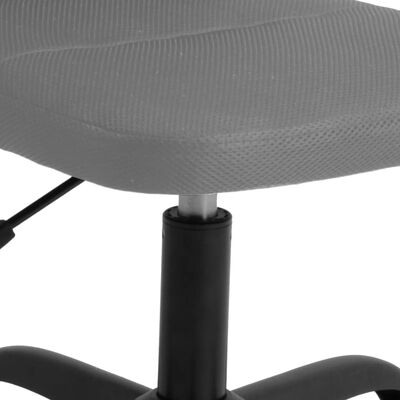 vidaXL Офис стол с регулируема височина, сив, мрежеста материя