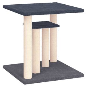 vidaXL Котешки драскалки с платформи, тъмносив, 50 см