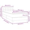 vidaXL Box Spring легло с матрак Тъмнозелено 80x210 cm Кадифе