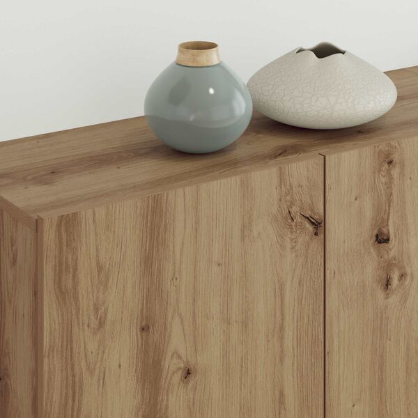 vidaXL ТВ шкаф Монтиране на стена 4 pcs Дъб Инженерно дърво