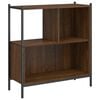 vidaXL Библиотека, кафяв дъб, 72x28x77,5 см, инженерно дърво