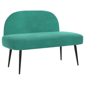 vidaXL Мек бенч с облегалка Тюркоаз 110 x 60 x 76 cm Кадифе