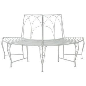 vidaXL Дървесен бенч 4-Брой места 160 x 80 x 89 см Стомана