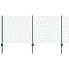 vidaXL Ограда с пост Зелен 1 x 25 m Стомана и PVC