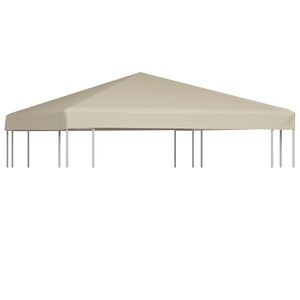 vidaXL Покрив за шатра, 310 г/м&sup2;, 3x3 м, бежов