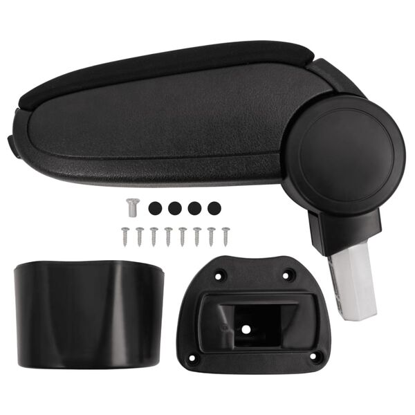 vidaXL Подлакътник за кола черен 14,5x31,5x(30-48) см ABS