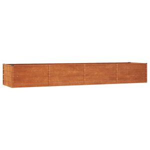 vidaXL Градинска повдигната леха ръждив 320x80x45 см кортенова стомана