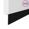 vidaXL Самозалепващи се четки за уплътняване на врати 12 pcs Черно
