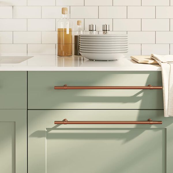 vidaXL Дръжки за шкафове, 5 бр, бронз, 320 мм, неръждаема стомана