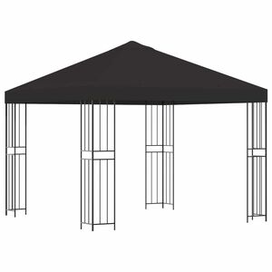 vidaXL Шатра 3 x 3 m Антрацит Полиестер и стомана 190 gsm