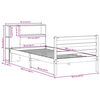 vidaXL Легло с рафтове за книги, без матрак, 90x200 см, бор масив