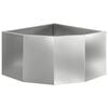 vidaXL Ъглов сандък за цветя Сребрист 60 x 60 x 35 cm