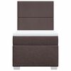 vidaXL Боксспринг легло с матрак, тъмнокафяво, 100x200 см, плат