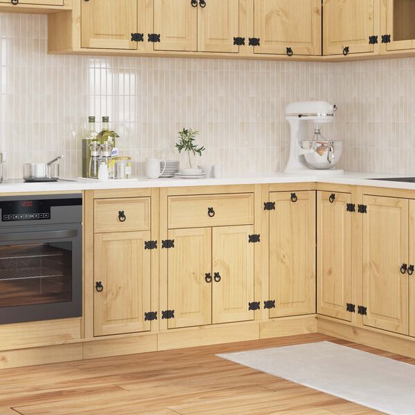 vidaXL За шкафове с чекмедже с рафт SKI Кехлибарен 60 x 46 x 81,5 см