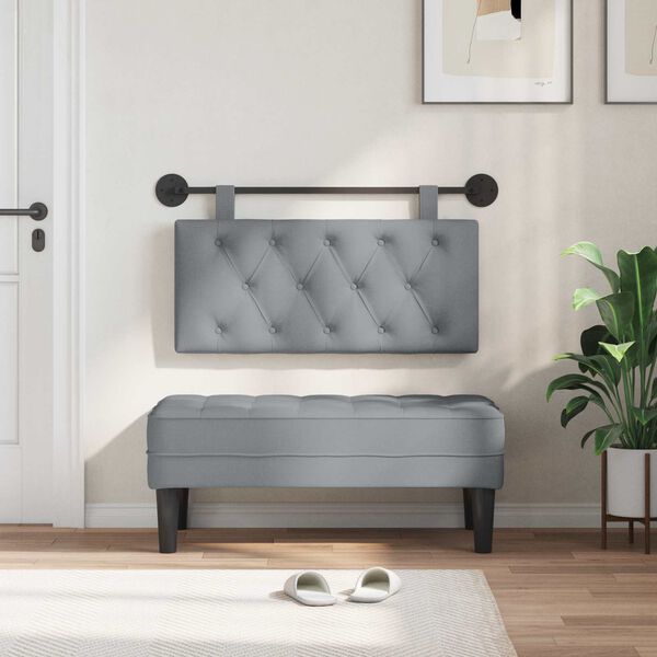 vidaXL Висяща табла Светлосиво 100 x 55 x 7 см текстил