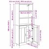 vidaXL Висок шкаф Старо дърво 69,5 x 34 x 180 см