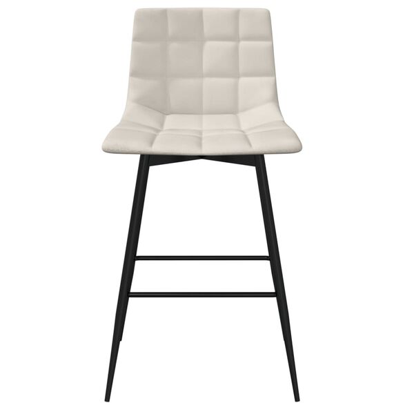 vidaXL Бар табуретка, кремава, кадифе