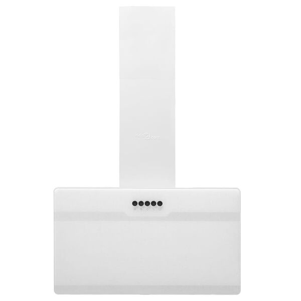 vidaXL Стенен абсорбатор, 60 см, стомана и закалено стъкло, бял