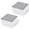 vidaXL 2 LED осветителни тела за вграждане 100x100x68 мм