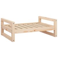 vidaXL Кучешко легло, 75,5x55,5x28 см, борова дървесина масив