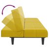 vidaXL 2-местно разтегателно канапе с табуретка, жълто, кадифе