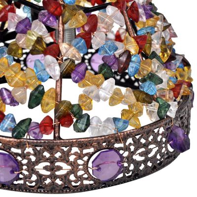 Колоритна многоцветна лампа с кристали