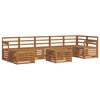vidaXL Комплект дивани за открито 8 pcs Естествен